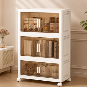3-Layer Folding Storage Cabinet (Slim/Medium Width)