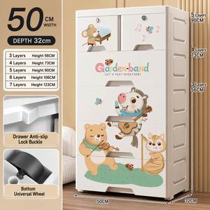 5-Layer Children's Drawer Dresser (Garden-band Theme)
