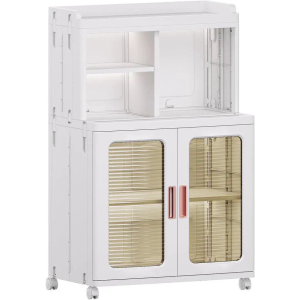 Tall Modular 2-Section Cabinet (Buffet/Hutch Style)